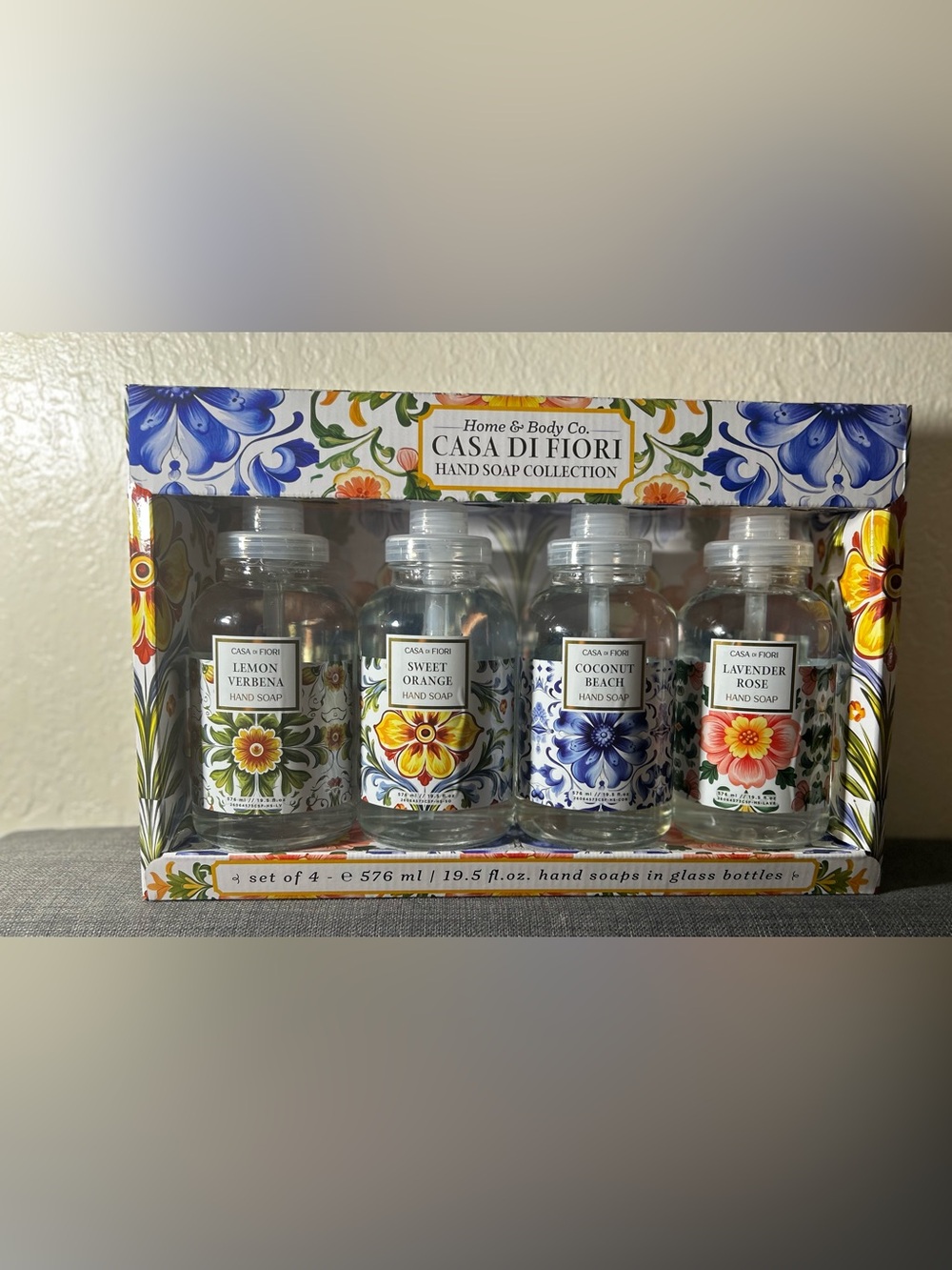 Home and Body Casa Di Fiori Hand Soap 19.5 fl oz 4 count Set Orange Rose